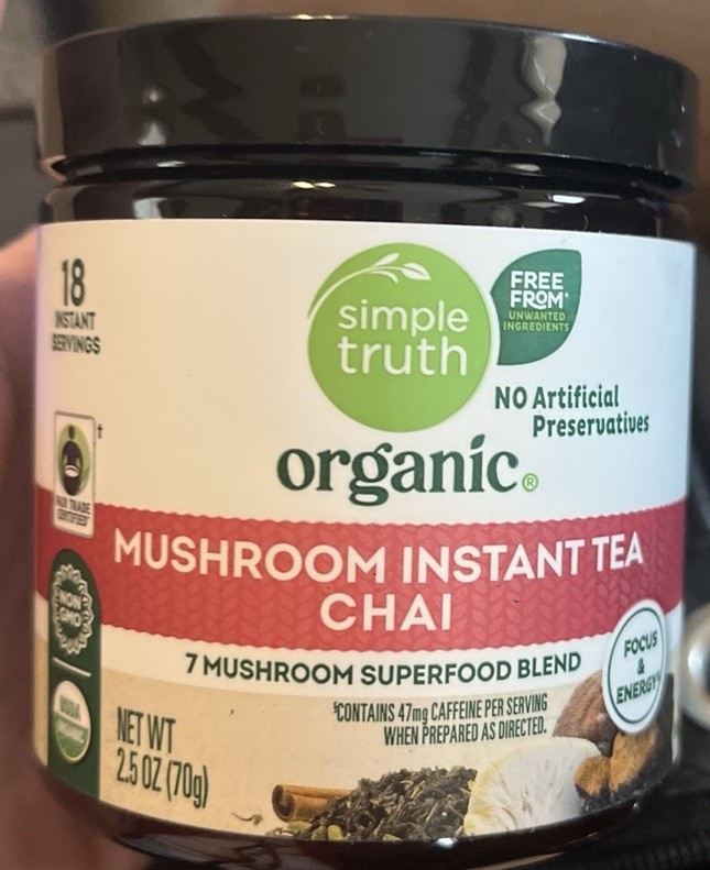 SIMPLE TRUTH ORGANIC MUSHROOM INSTSNT CHAI TEA-FREE SHIP
