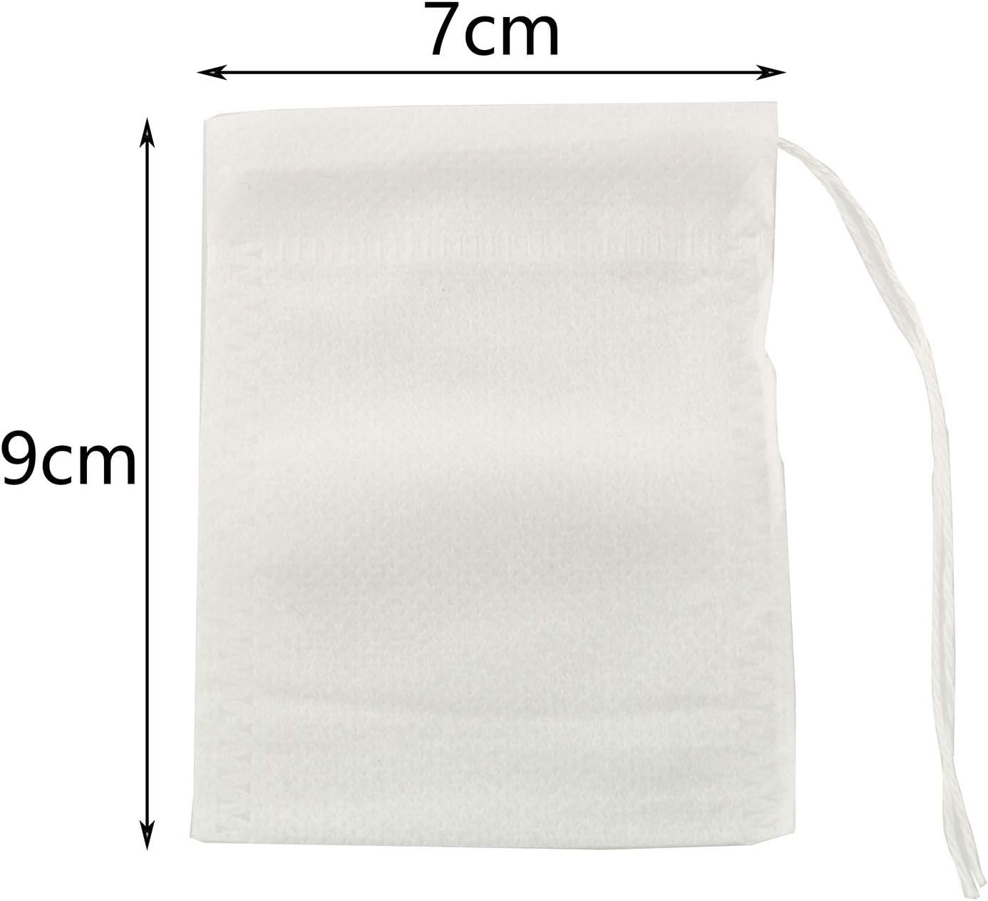Empty Tea Filter Bag 100PCS 7X9Cm Non-Woven Disposable Filter Empty Teabags with