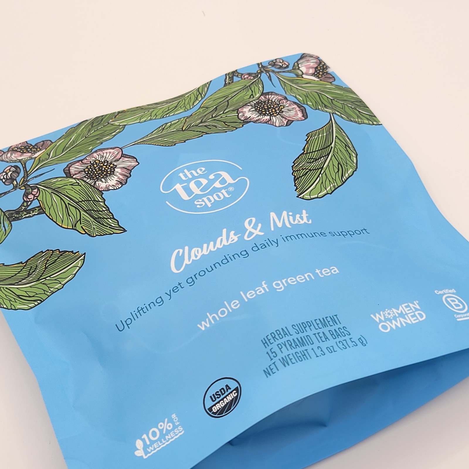 The Tea Spot – Clouds & Mist – Whole Leaf Green Tea – 15 Bags – Immune Support