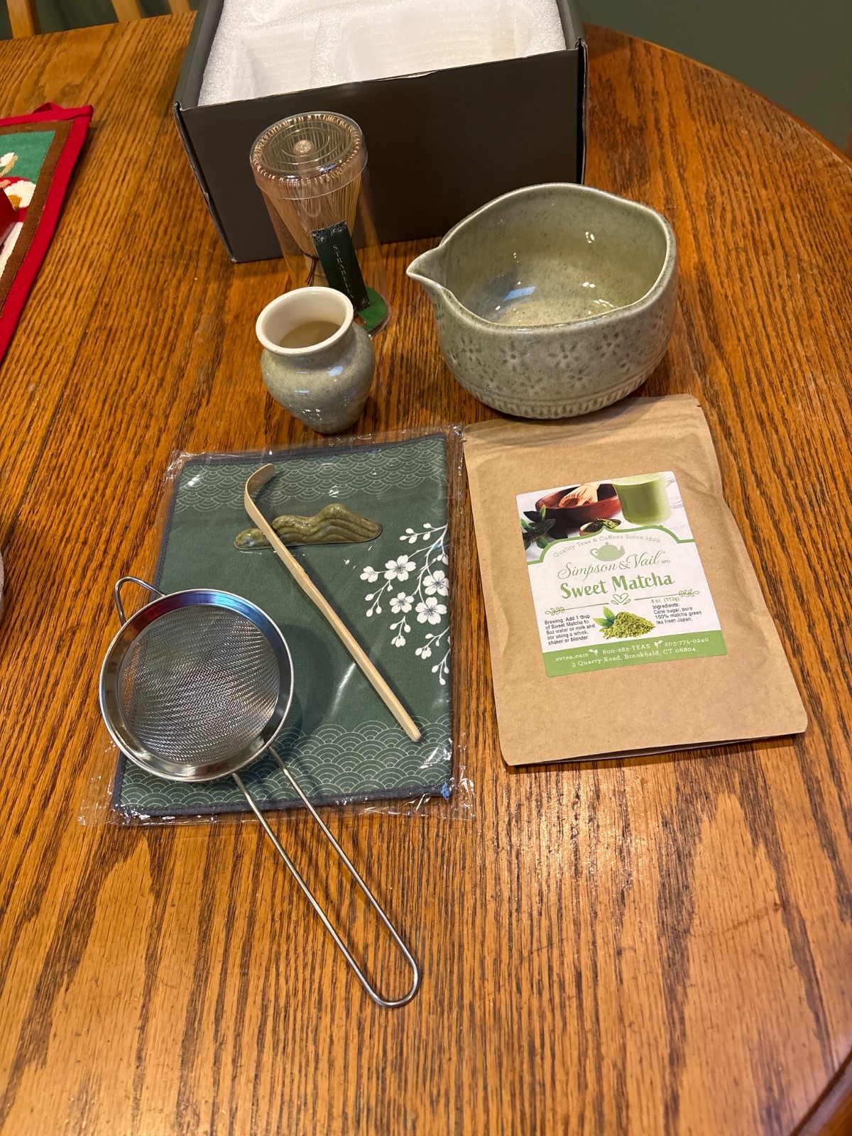 7-Piece Japanese Matcha Whisk Set Ceremonial Grade Bowl With Spout Bamboo Whisk