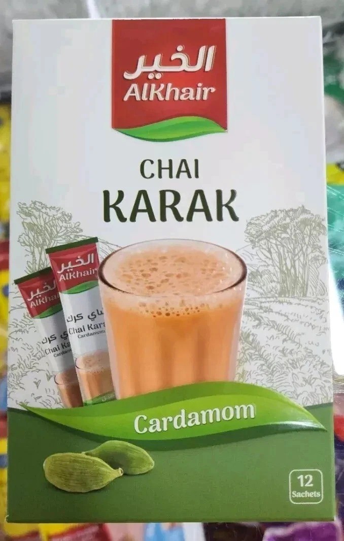 Karak Chai Tea Premix 12 Sachets 180g – Sugar Free Cardamom Instant Milk Tea