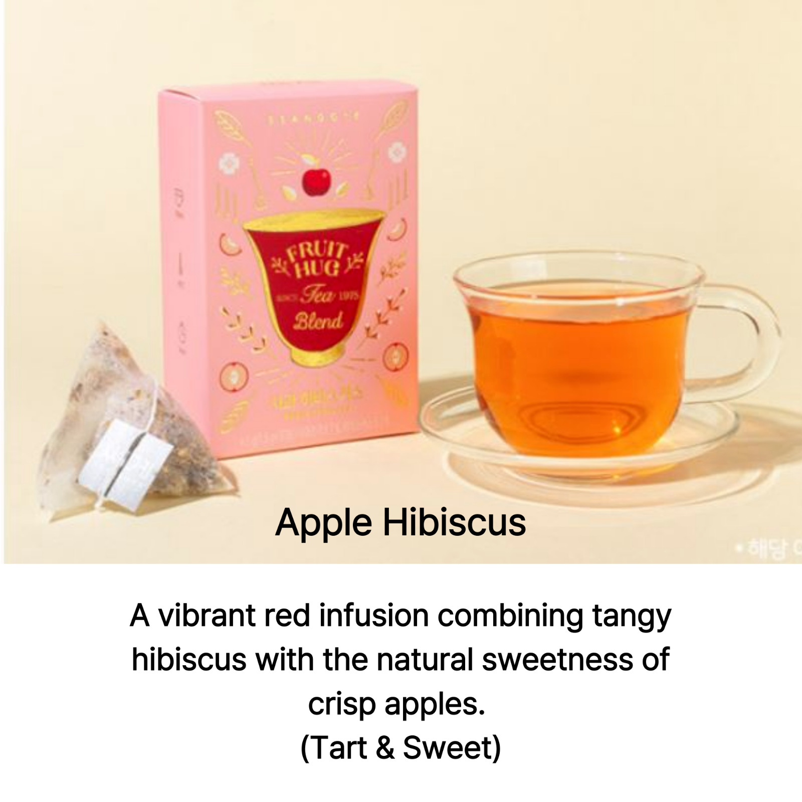 Ssanggye Premium Korean Fruit Hug Dried Tea Blend 6 Flavors x 3 Pyramid Tea Bags