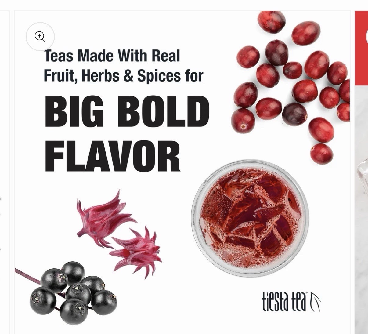 Tiesta Tea Fireberry Cranberry Hibiscus Rooibos Tea 10 Pack Caffeine-Free