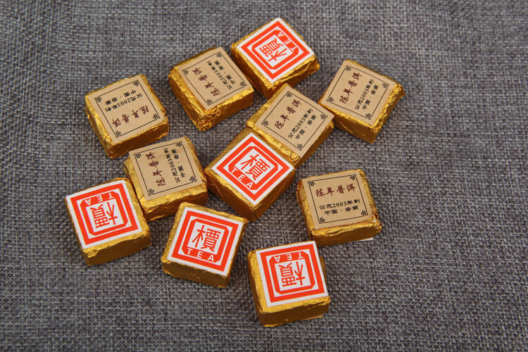2003 Yunnan ‘Jia’ Word Mini Tea Brick Shu Puer Pu-erh Ripe Tea Aged Pu’er Brick