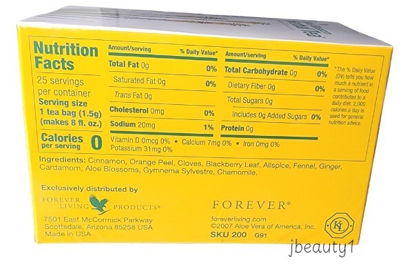 2 Forever Aloe Blossom Herbal Tea (25 bags each) Caffeine Free HALAL/KOSHER