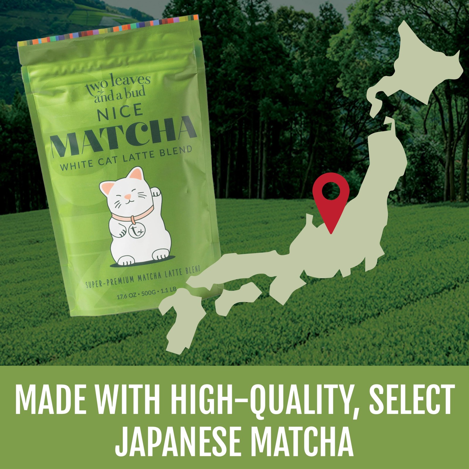 Two Leaves and a Bud Nice Matcha Sweetened Latte Blend, Japanese Matcha Latte…