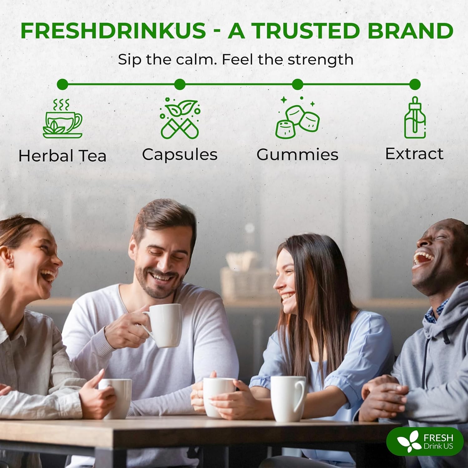 FreshDrinkUS, Super Soursop Herbal Tea – 60 Tea Bags | Soursop, Ginger, Turmeric