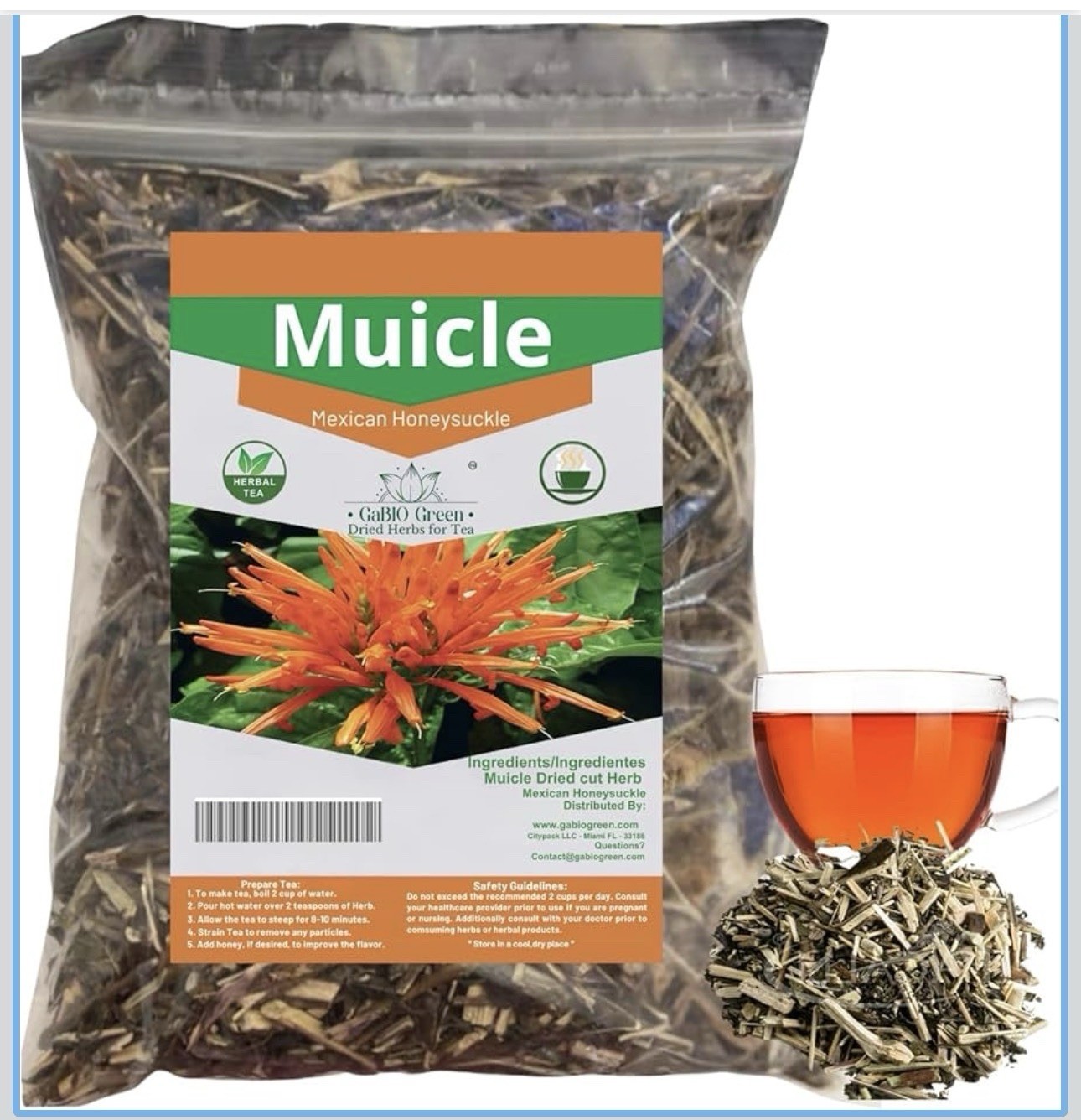 Muicle Mexican Honeysuckle 4.1 Oz Herbal Tea BB Date 07/27