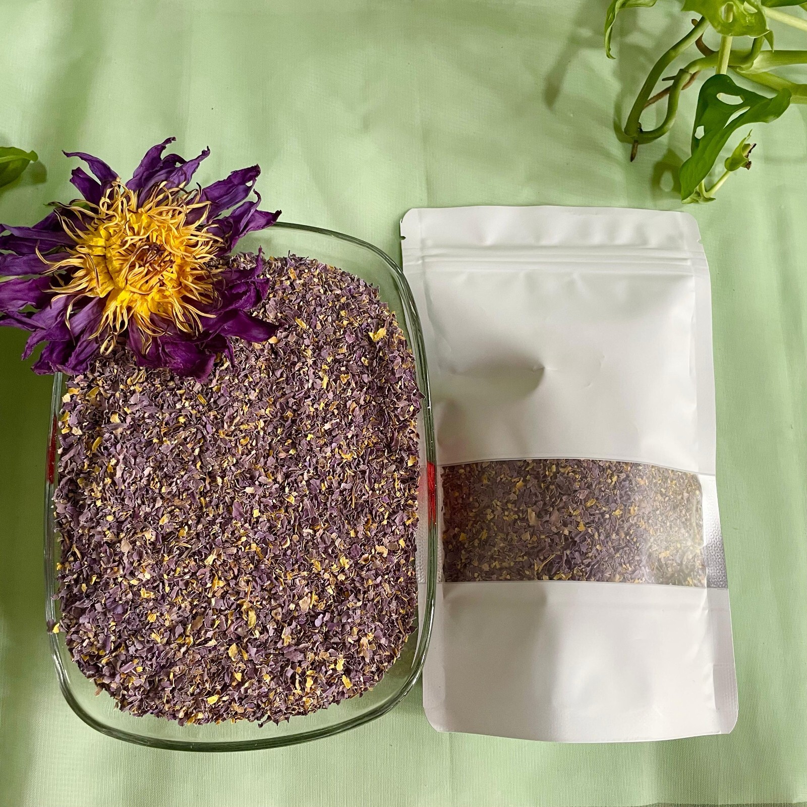 Egyptian Blue Lotus nymphaea caerulea Tea Cut Pre Grounded Natural Herbal Tea