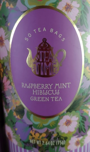 TEA TIME 🫖CAFFEINATED🫖 RASPBERRY MINT HIBISCUS GREEN TEA – 2 tubes-100 TeaBags