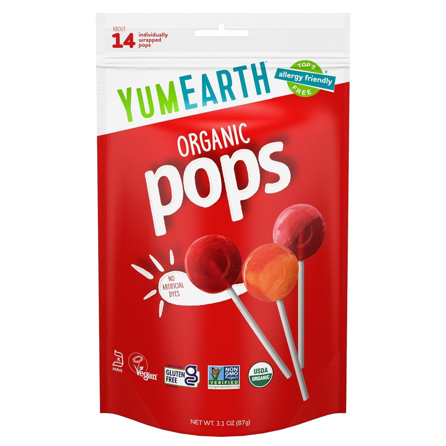 Allergen-Free Organic Pops: 14 Assorted Fruit Lollipops for Healthy Indulgence
