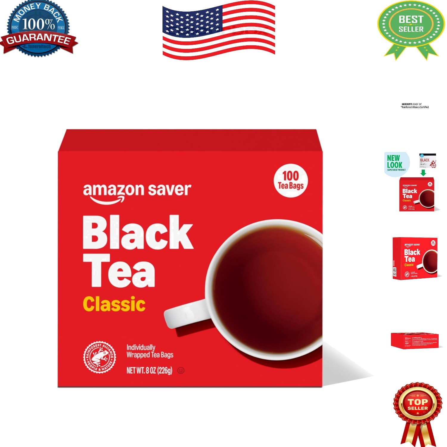 Happy Belly Classic Black Tea, 100ct Bags