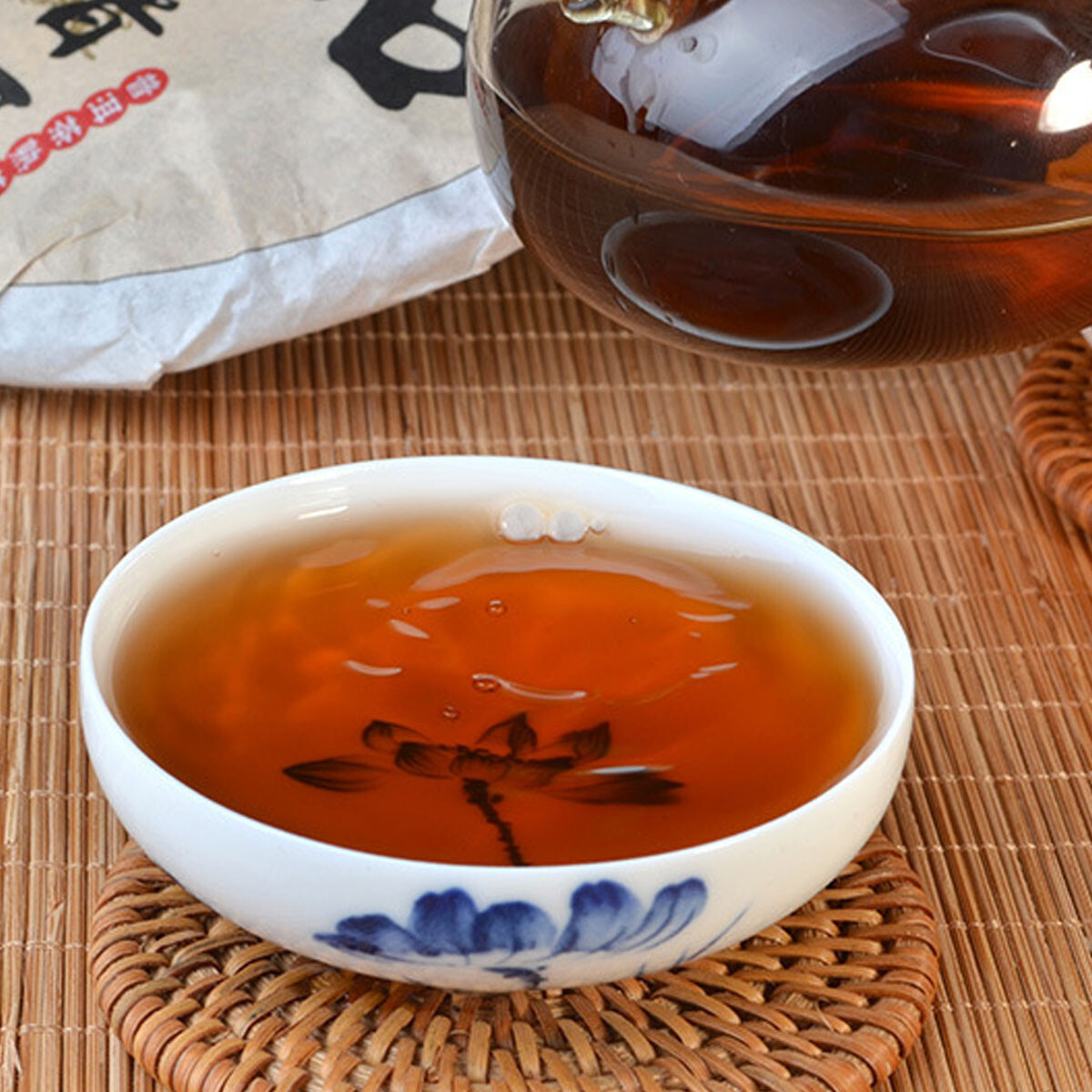 357g Yunnan Ripe Pu-erh Tea Cake Natural Herbal Detox Energy Tea for Men Women