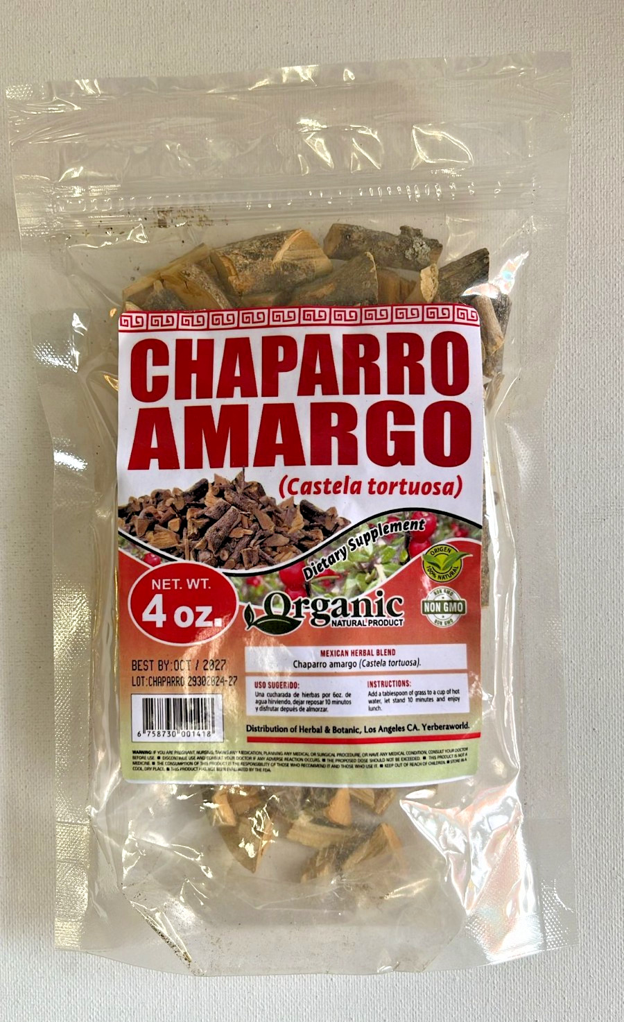 Chaparro Amargo/Bitter Bush 4oz – Organic Mexican Herbal Tea /Té Natural Hierbas