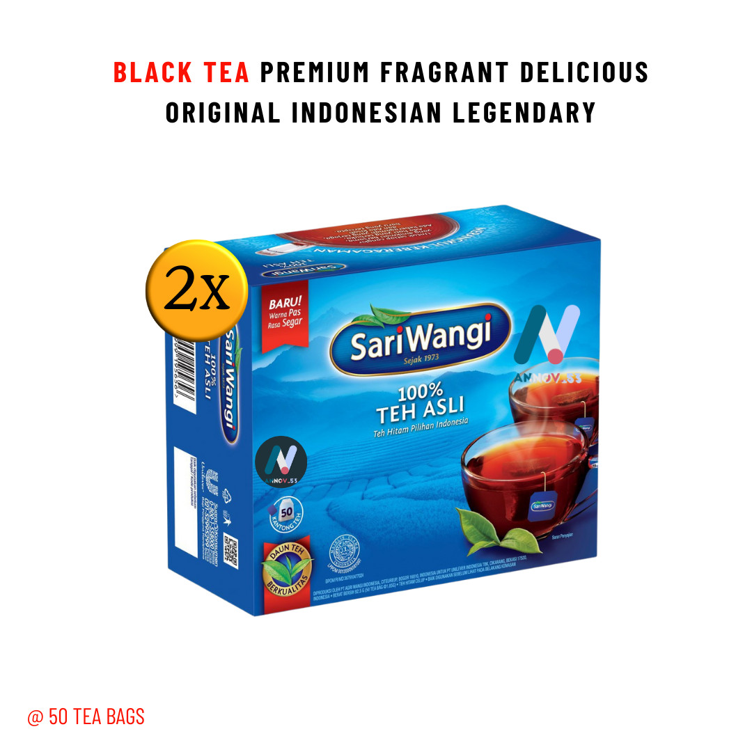 SARIWANGI Premium Black Tea Original Natural Indonesian Fragrance Legendary 2PAX