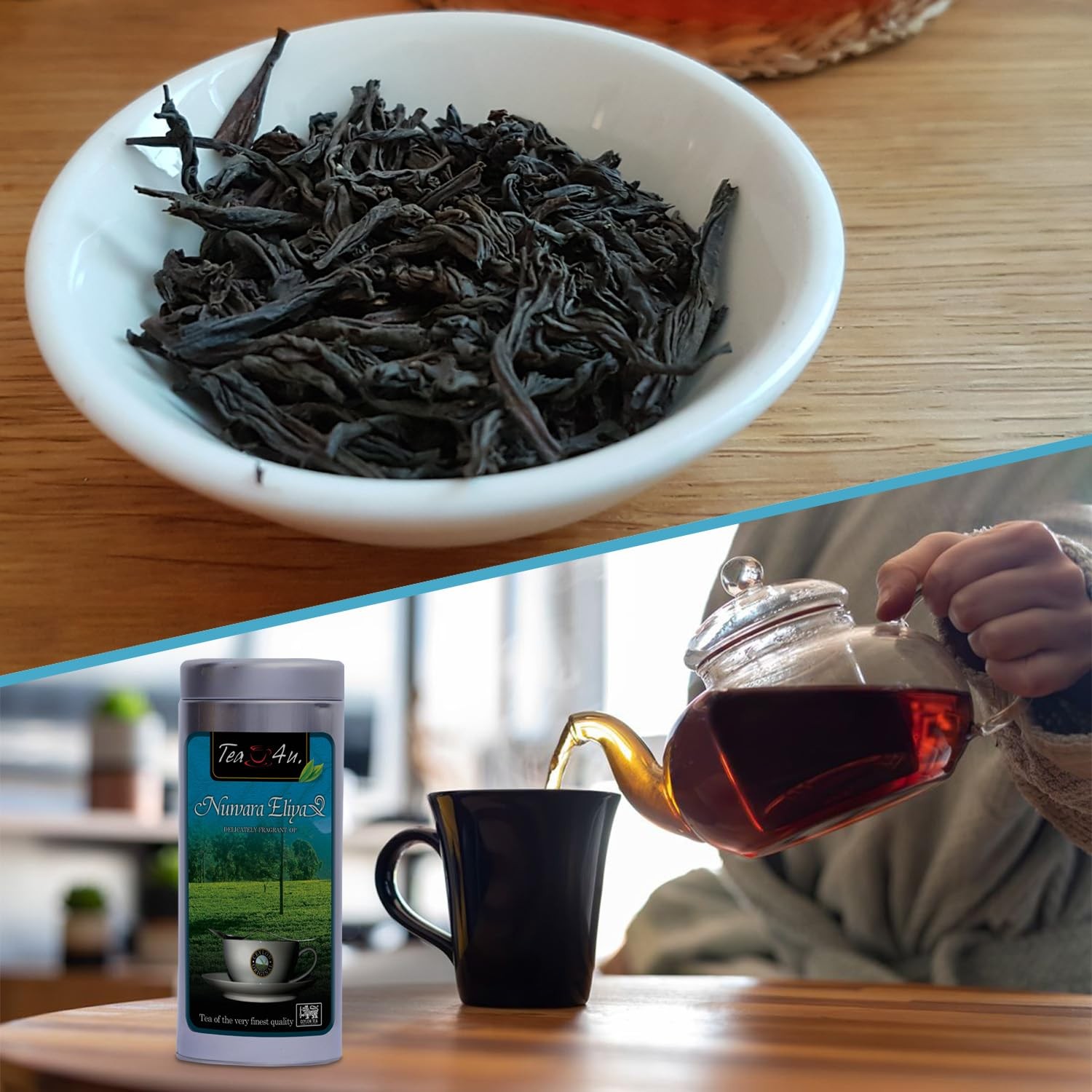 125g Tea4U Nuwara Eliya Orange Pekoe Loose Leaf Black Ceylon Tea Canister