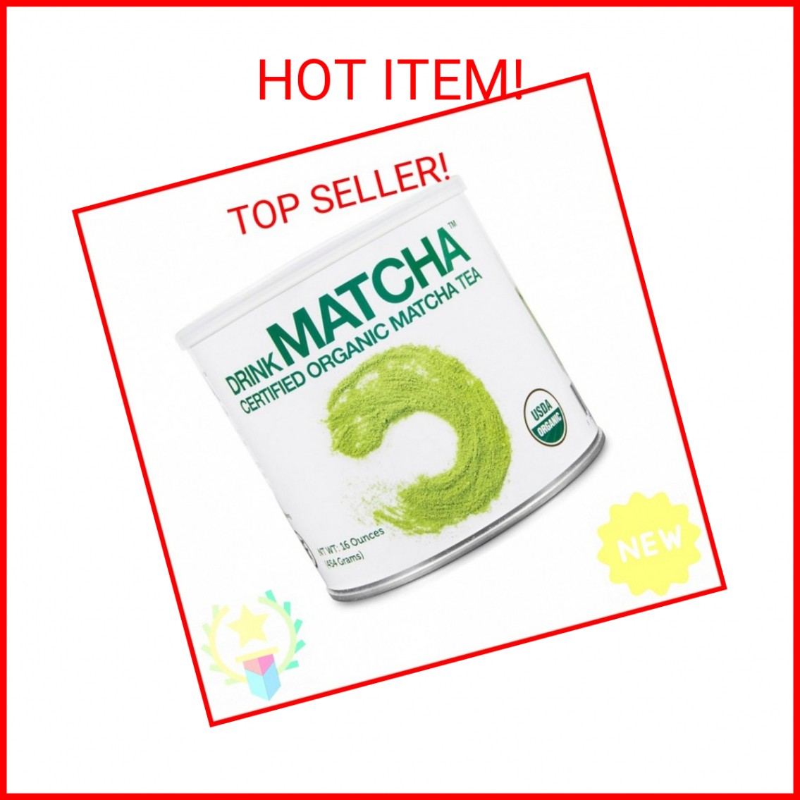 DrinkMatcha Organic Matcha Green Tea Powder 1 LB 100% Pure Matcha | Nothing Adde