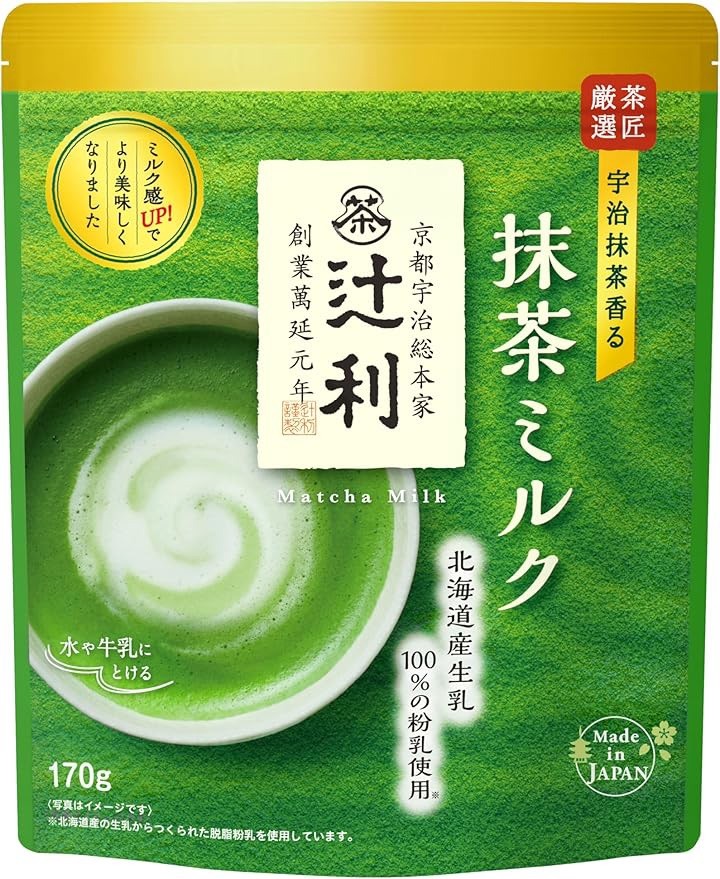 Tsujiri Matcha milk powder-170g (Sweetened)