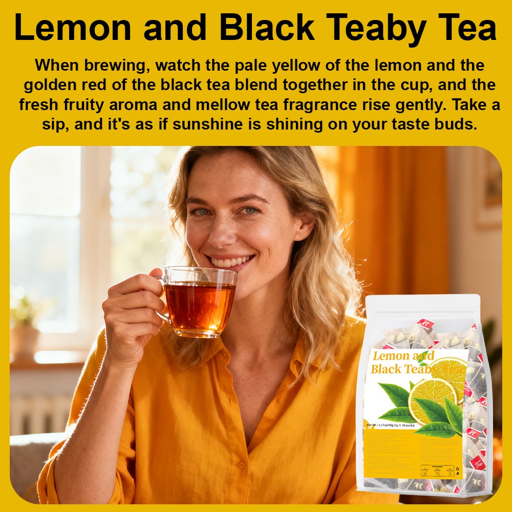 Lemon And Black Teaby Tea Refreshing Cleansing Replenishes Vitamin C 90 G