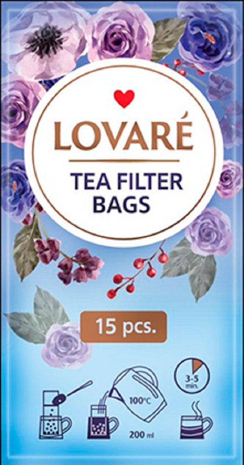 LOVARE LOVE BLOSSOM Black ceylon tea in Gift Tube 80G Made Ukraine