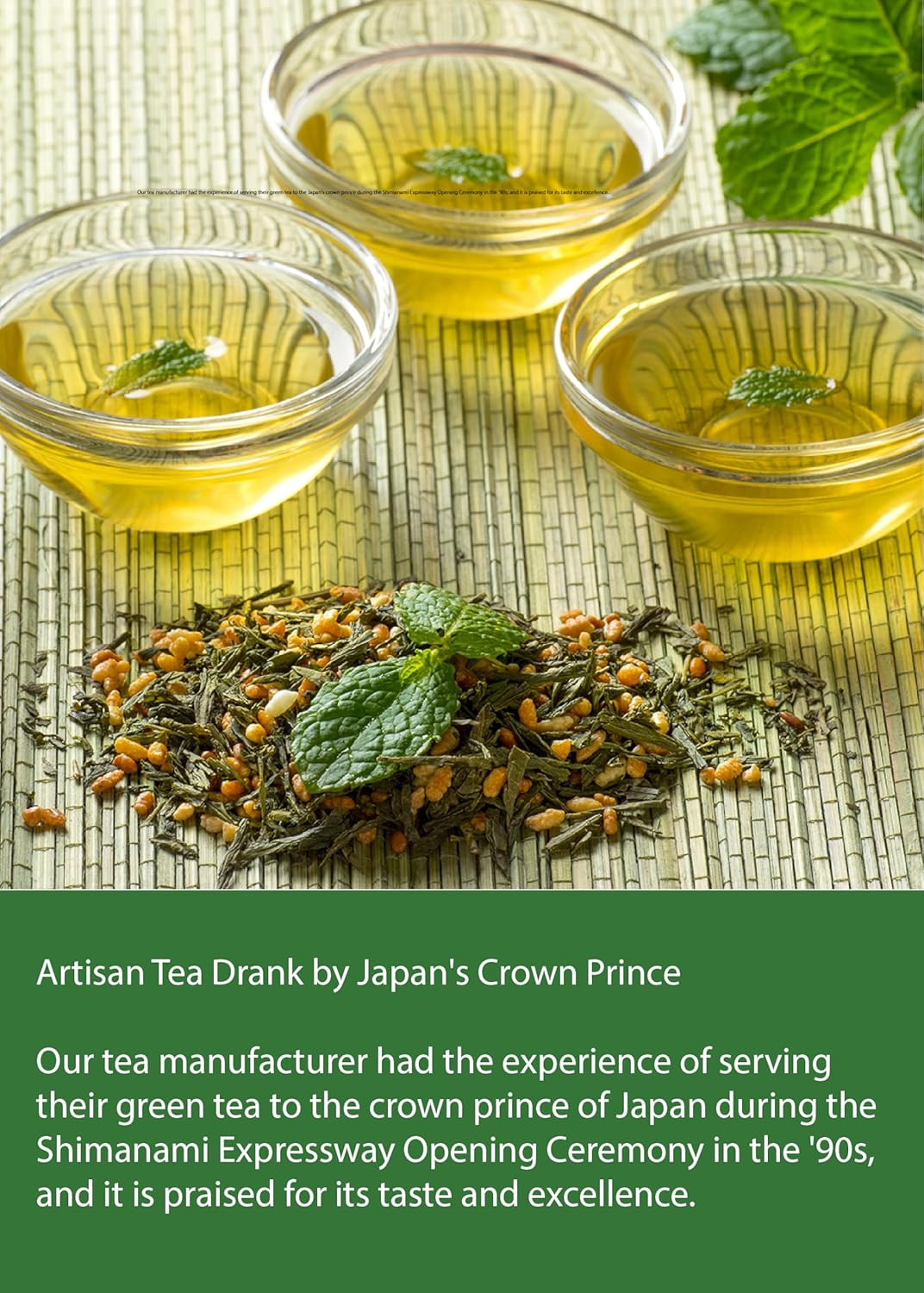 Organic Genmaicha Green Tea with Roasted Rice, 35.27 Oz