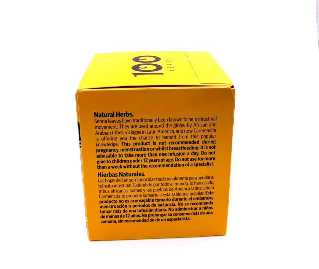 (3-Pack) Carmencita Natural Herbs Senna Tea 10 Bags Each Herbal Infusion