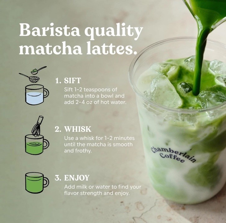 Chamberlain Coffee Ceremonial Matcha Green Tea Powder, First Harvest – 1.06 oz