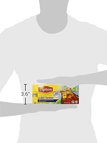 Lipton Decaf Black Iced Tea Bags Cold Brew Family Size 22 Count Pack Of 3