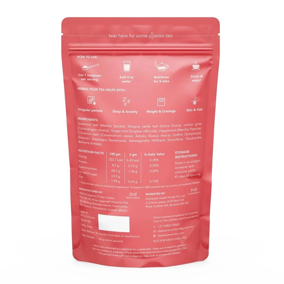 The Basics PCOS Tea For Women Free Shipping World Wide