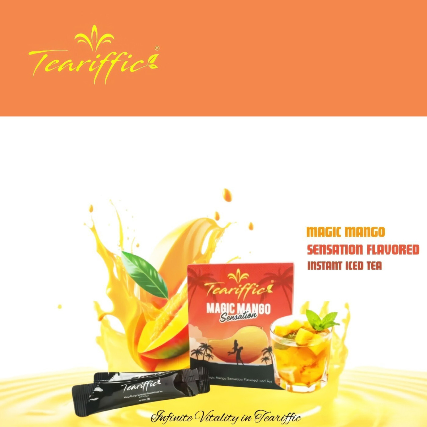 TEARIFFIC Magic Mango Sensation Sexual Men Herb Energy Coffee Tea Boost Sachets