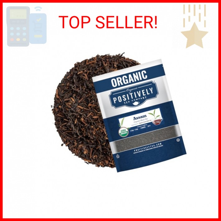 Organic Positively Tea Company, Assam TGFOP Black Tea, Loose Leaf, 16 Ounce
