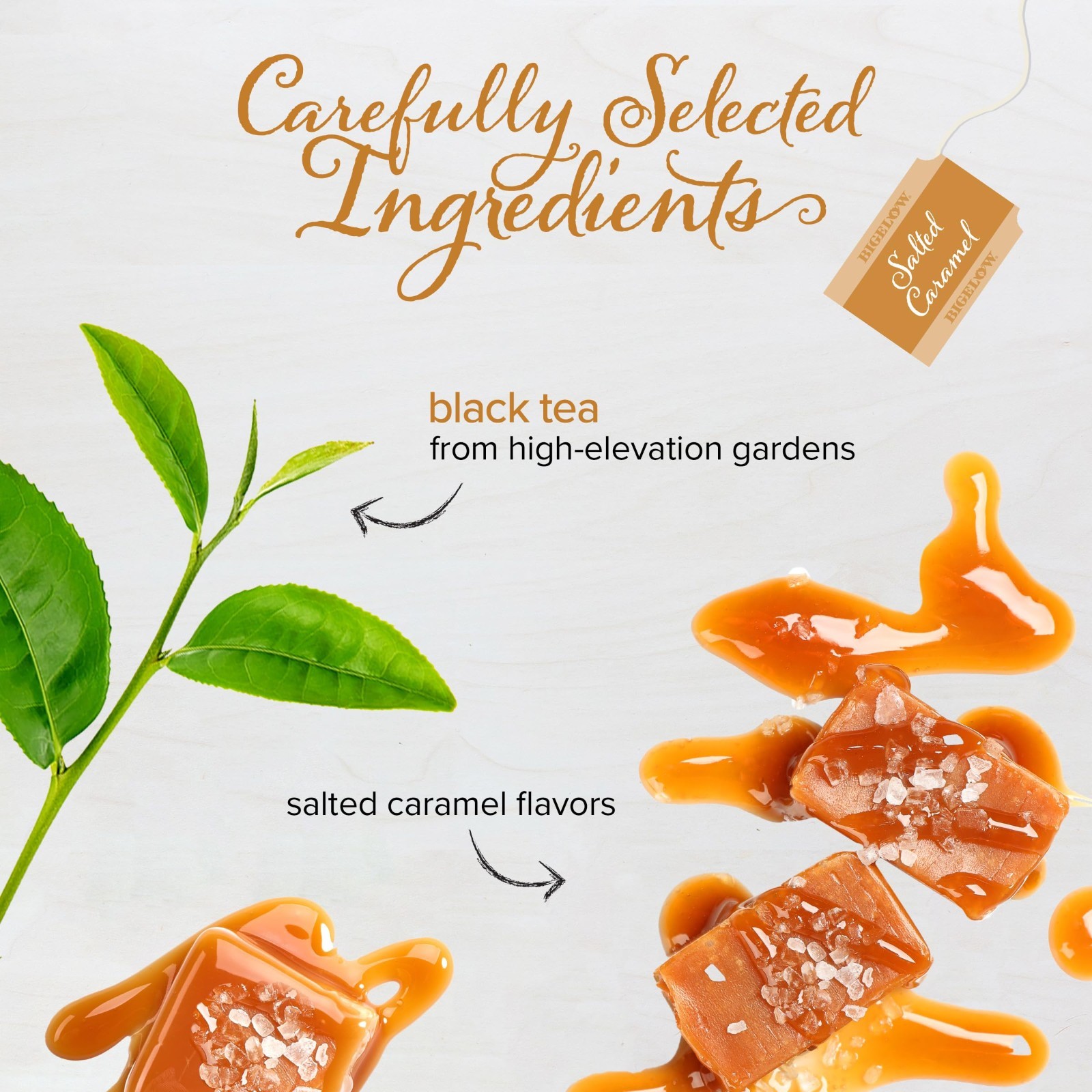 Bigelow Salted Caramel Black Tea – 18 Bags Per Box – (3) Boxes – 54 Bags Total