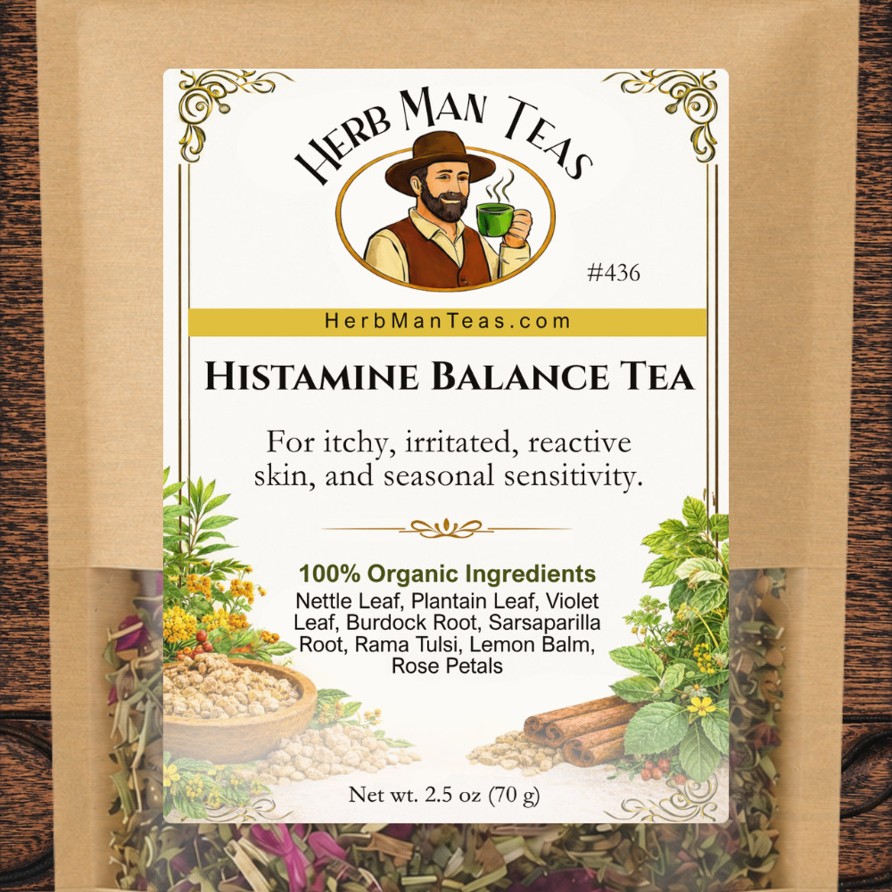 Organic HISTAMINE BALANCE TEA #436 | Skin & Seasonal Support | Herbalist Crafted