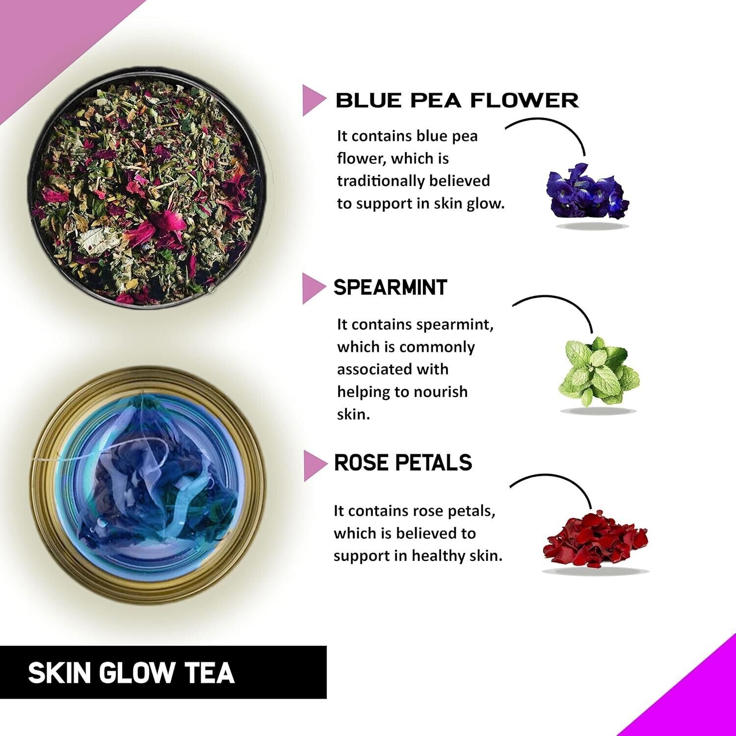 TEACURRY Skin Glow Tea (30 Tea Bags) Help In Skin Shine, Moisturized Skin