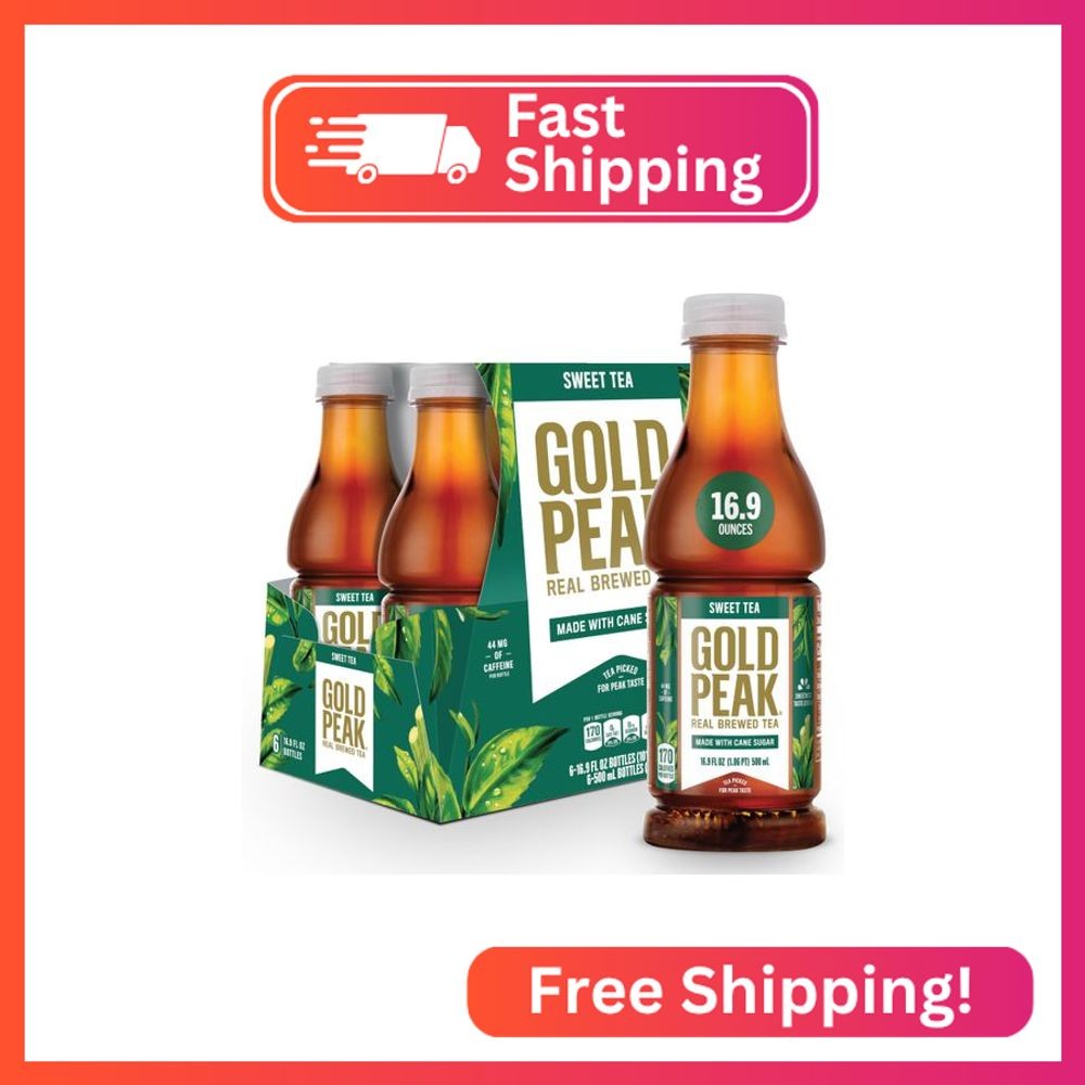 Gold Peak Tea, Sweet Tea, 16.9 fl oz, 6 Pack