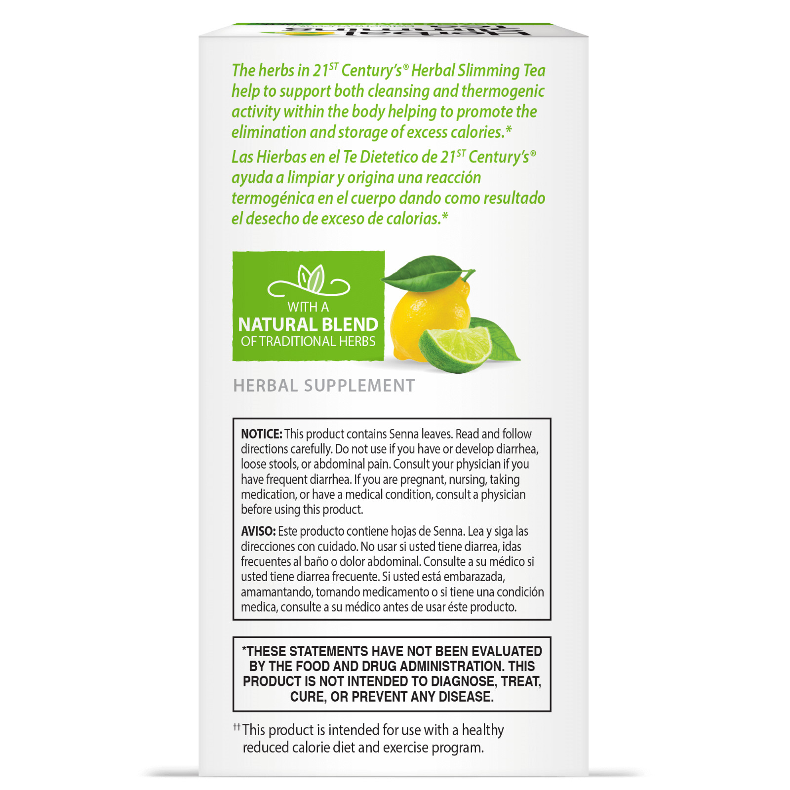 Herbal Slimming Tea Variety 3 pack Honey Lemon, Lemon-Lime and Natural