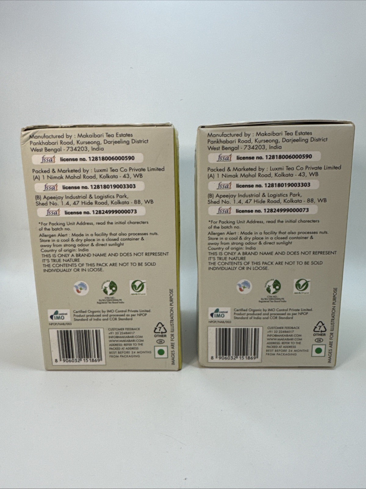 2x Makaibari Tea Treasures Darjoolong Tea USDA Certified 100 Grams Total 07/2026