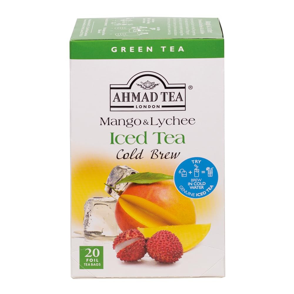 Green Tea, Cold Brew Lemon and Mint Teabags, Iced Tea, 20 Ct (Pack of 1) – Caffe