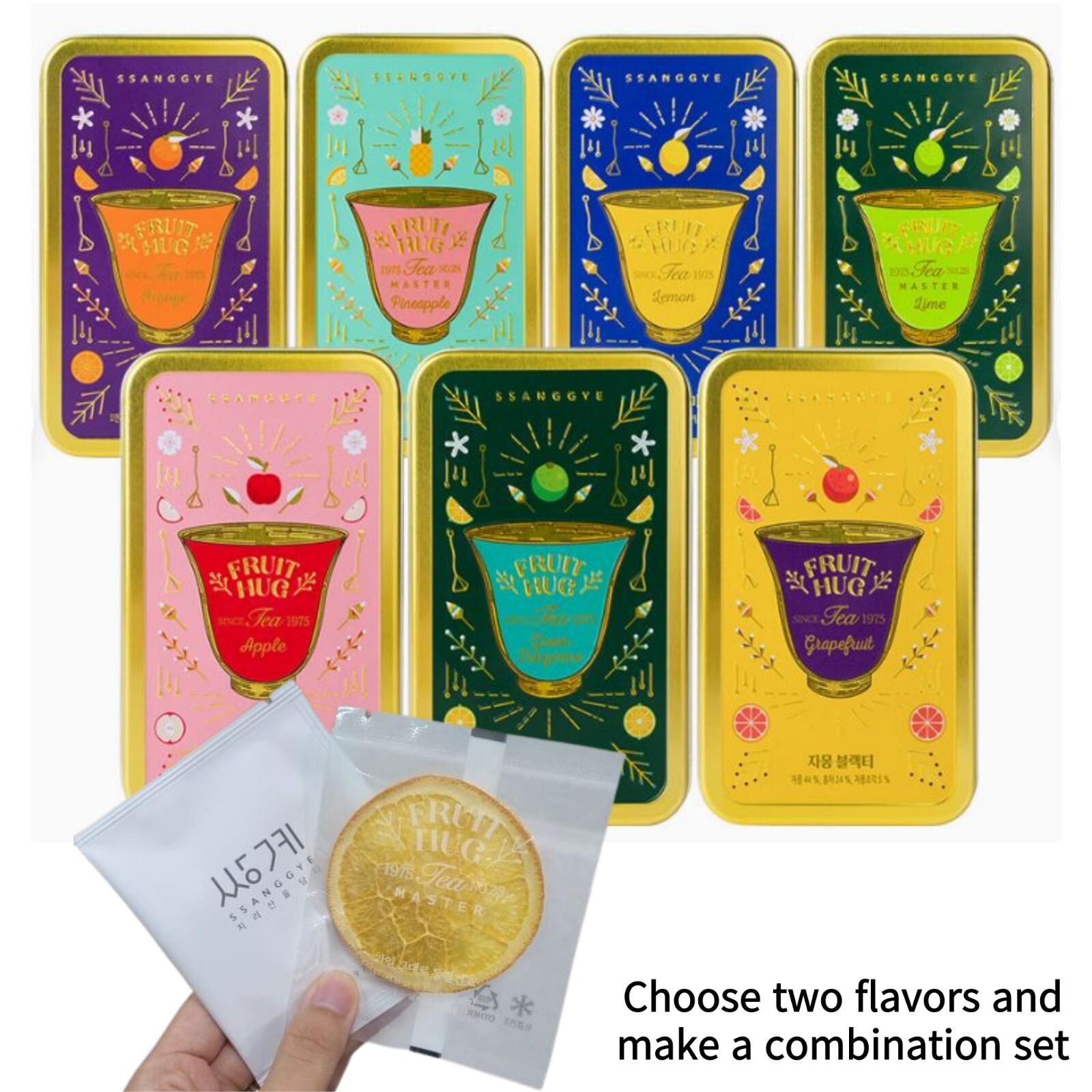 Ssanggye Fruit Hug Tea Can Set Luxurious Tea With Dried Fruit Chips