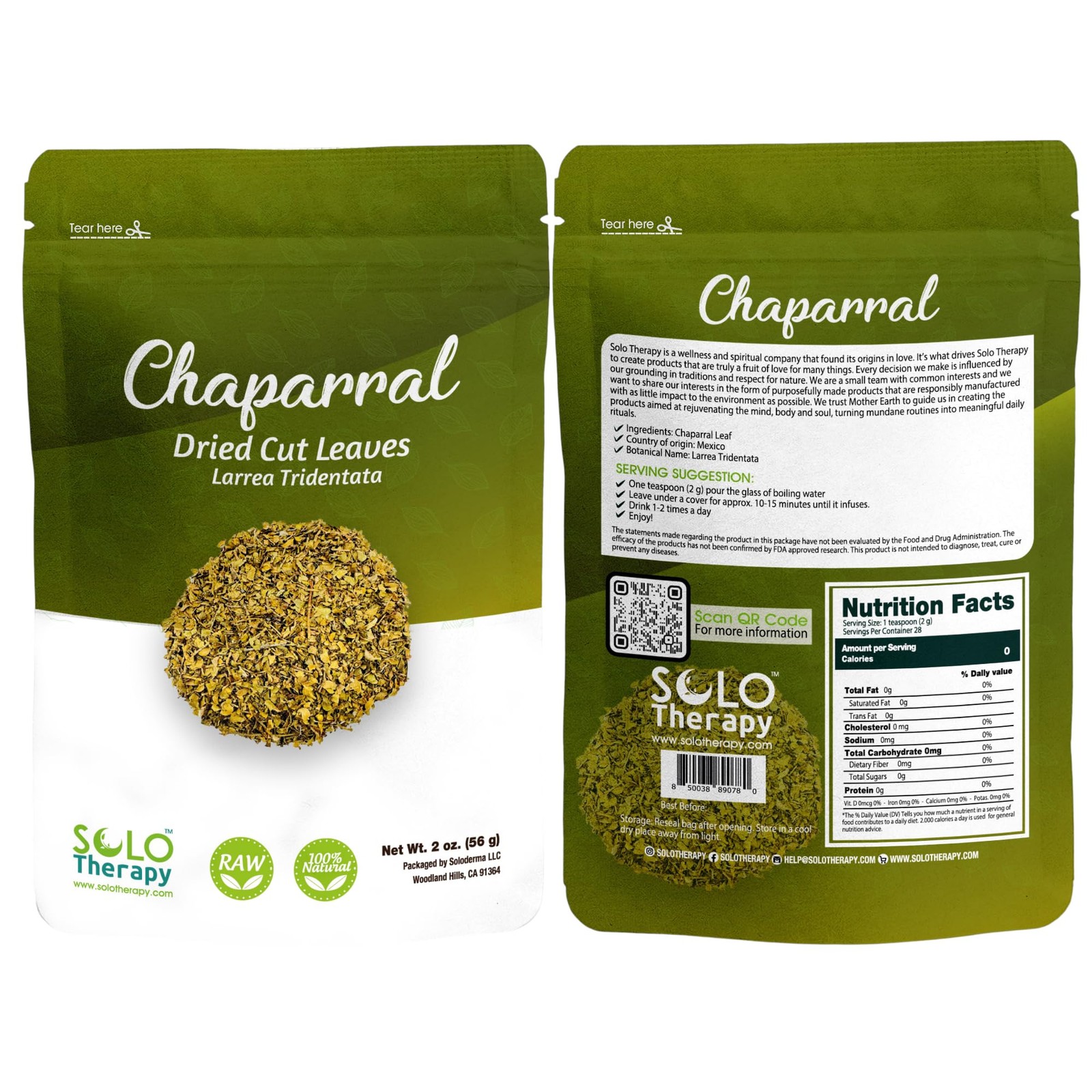 Chaparral Herb Cut and Sifted – 56 grams – Gobernadora Hierba – Creosote Bush…