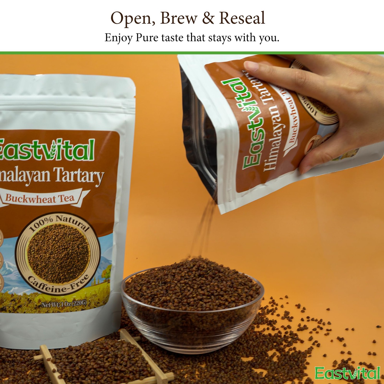 Himalayan Tartary Buckwheat Tea 220g – Caffeine & Sugar Free Roasted Buckwhea…