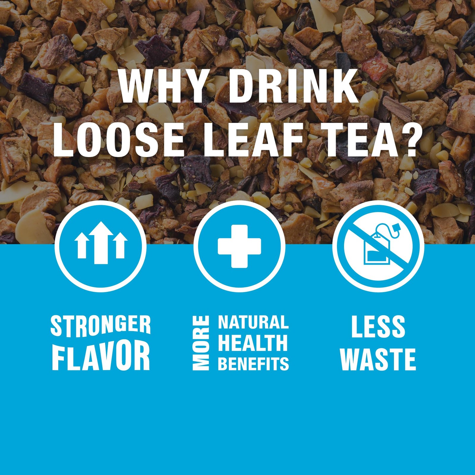 Nutty Almond Cream Cinnamon Herbal Tea Loose Leaf 25 Cups Tea Pouch