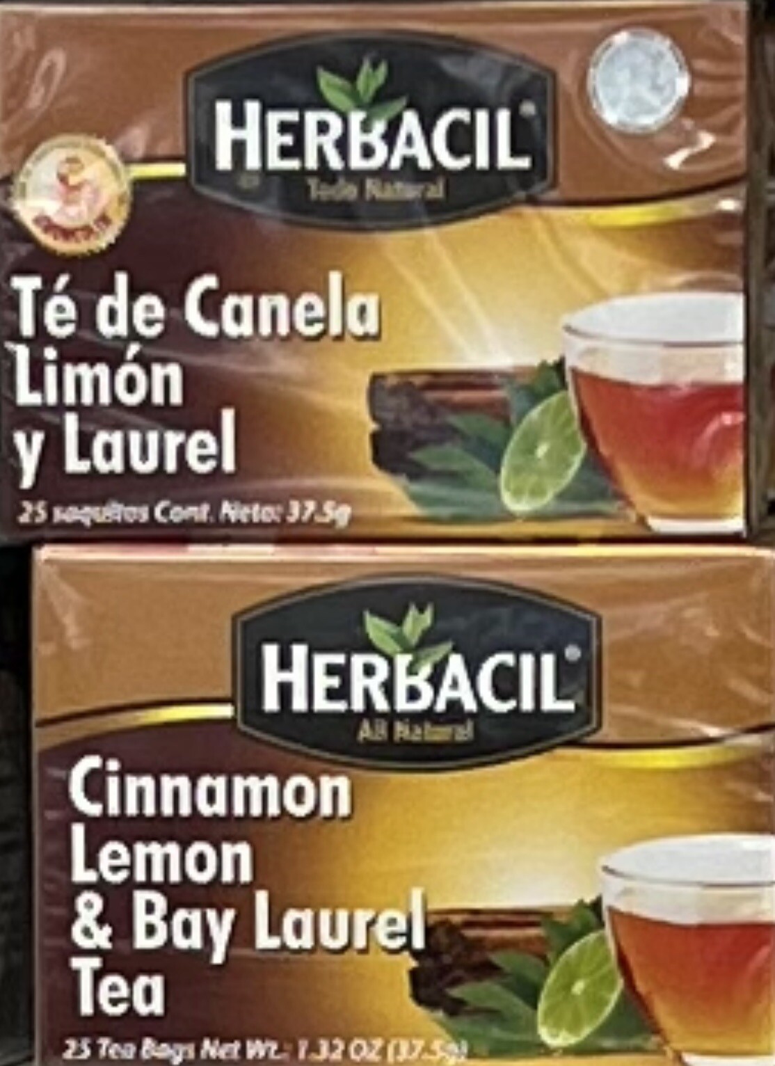 Te herbacil de Canela, limon y laurel 2 Pack 50 Tea Bags