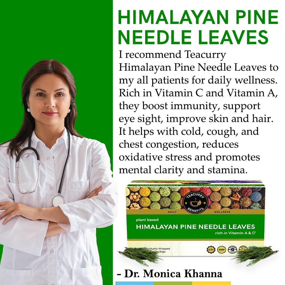 Teacurry Himalayan Pine Needle Tea 25g | Natural Herbal Tea for Hair & Skin