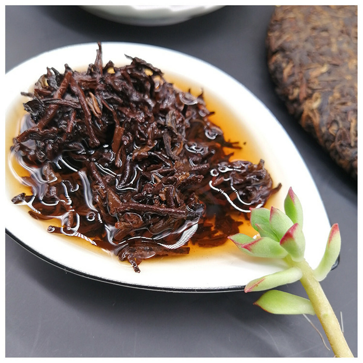 【Limited Edition】357g Old Tree Ripe Pu-erh Tea Cake Yunnan Organic Cooked Puer