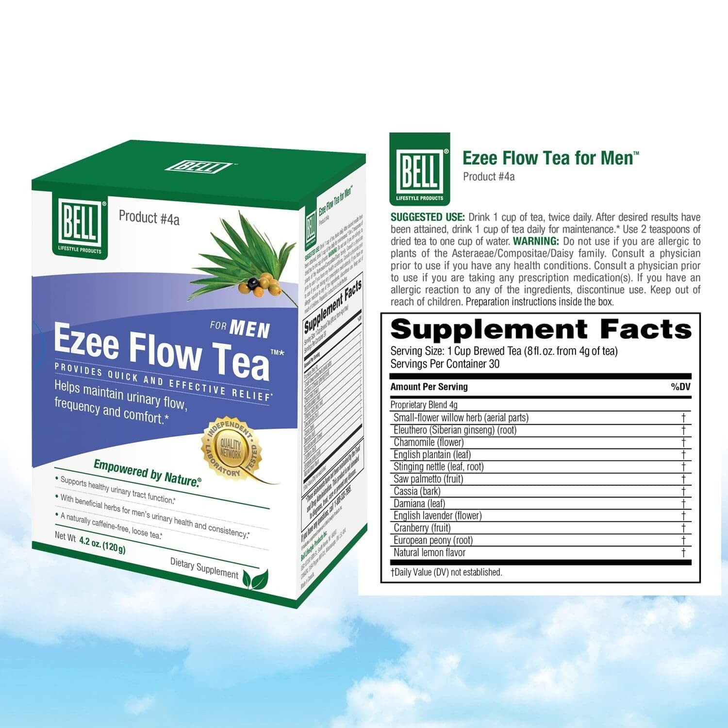 Bell Ezee Flow Tea for Men by Bell Lifestyle Products – 120g. 2-Pack