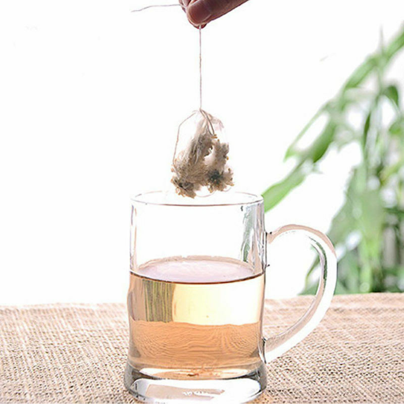 Empty Non-Woven Tea Filter Infuser Bags w/ Drawstring Heat Seal Filter Fabric