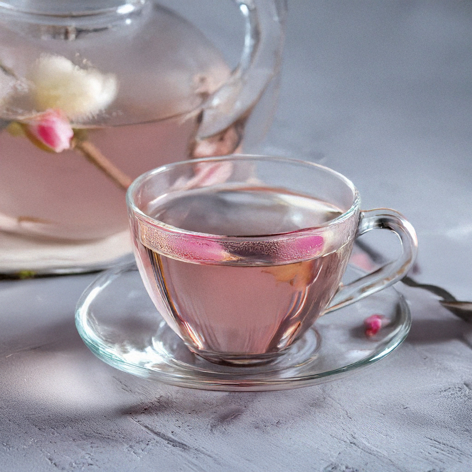 Organic Damask Rose Tea | 100% Natural Dried Rose Petals | Floral Herbal Infusio