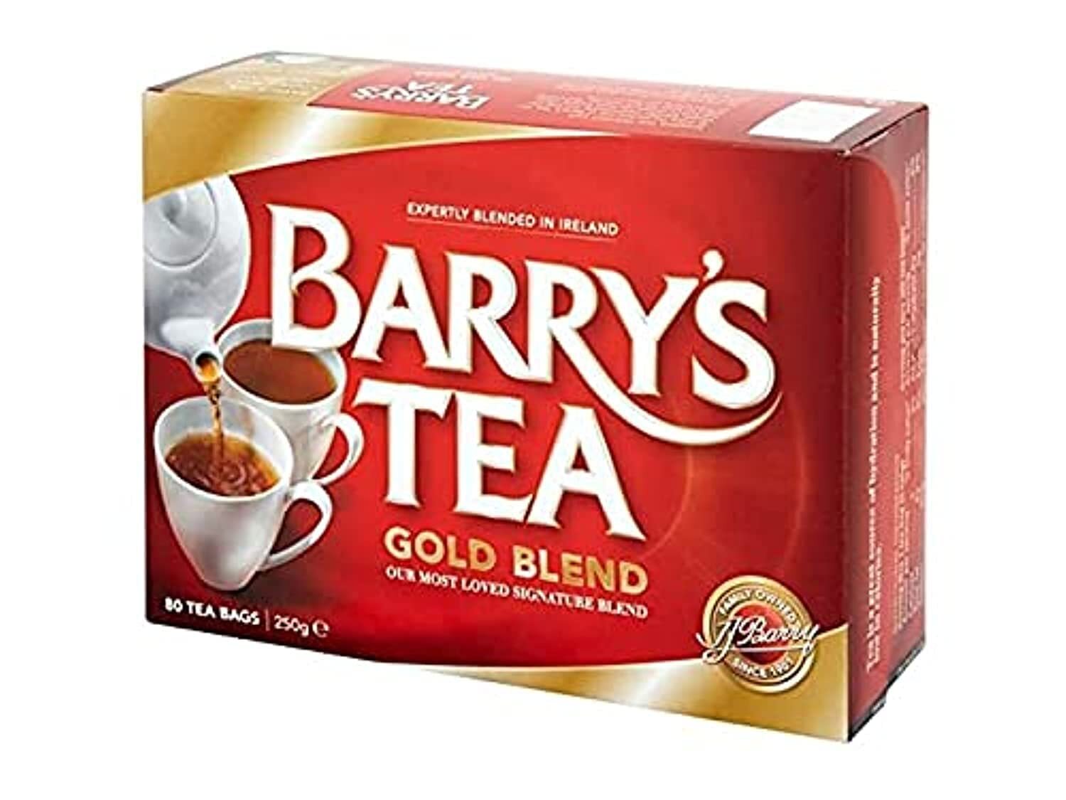 Barry’s Tea Gold Blend – 80 Teabags – 250g – Expertly Blended in Ireland