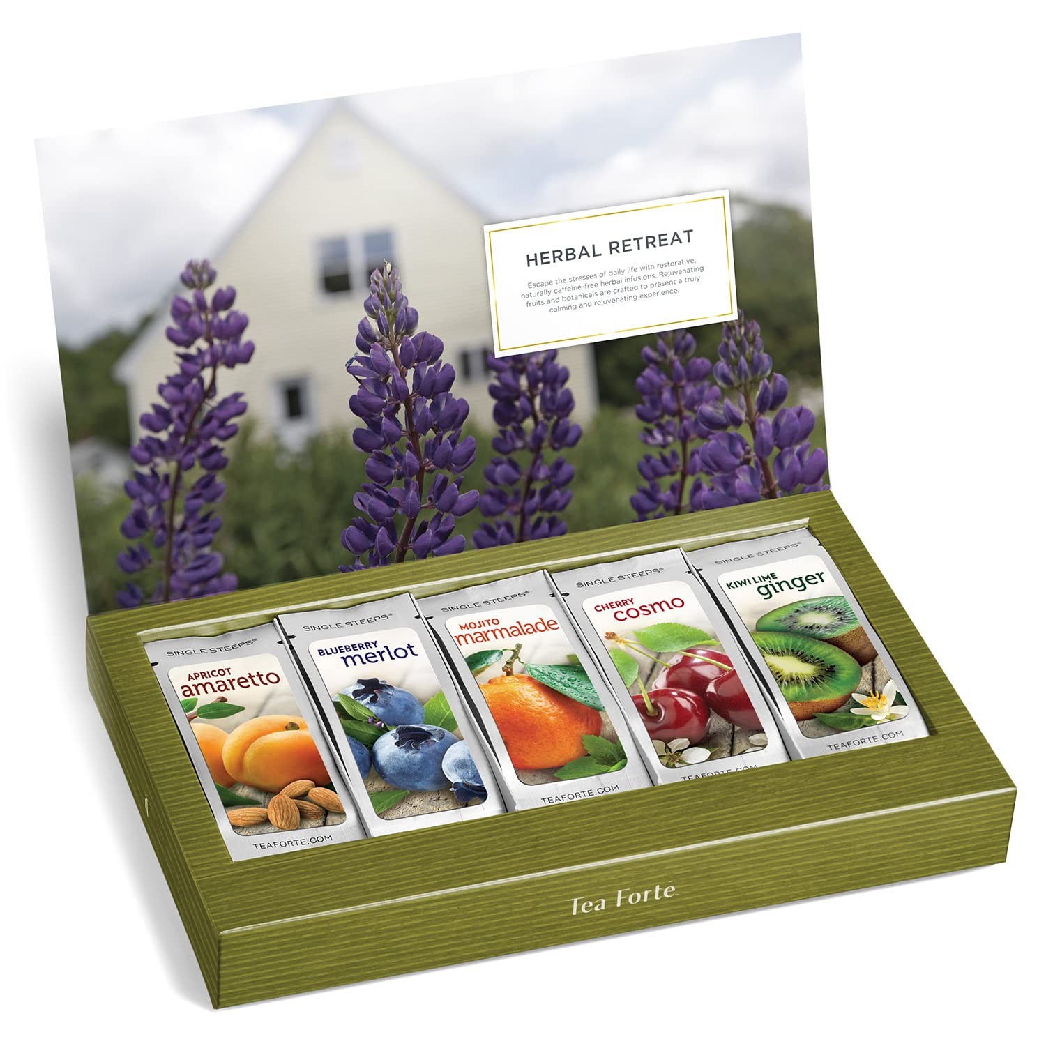 Single Steeps Loose Leaf Tea Sampler, Assorted Variety Tea Box, 15 Single Ser…